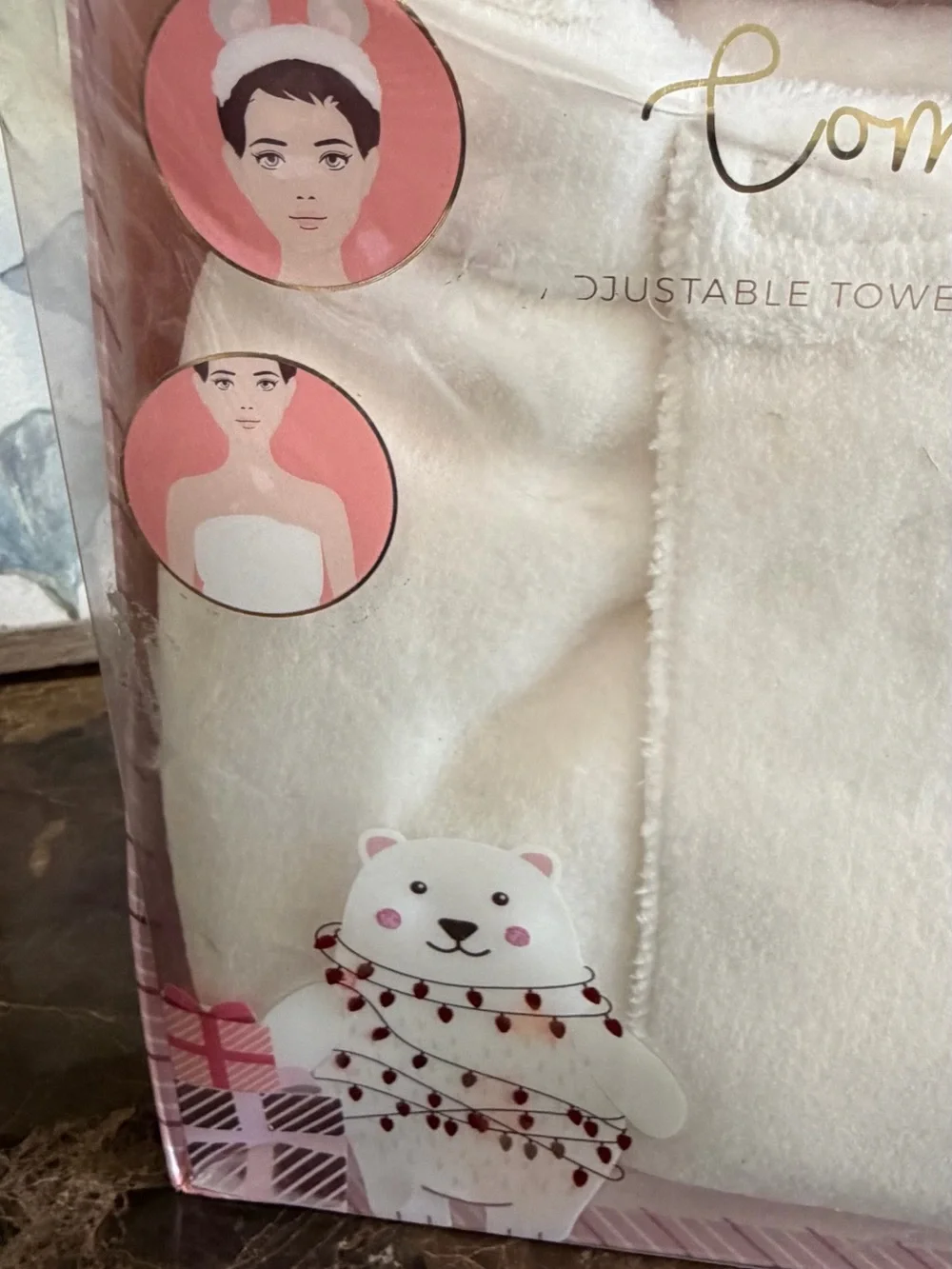 Complete Spa Set - White Plush Towel Wrap & Accessories